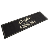 Vidaxx tapis de cuisine lavable texte café 45x150 cm velours