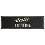 Vidaxx tapis de cuisine lavable texte café 45x150 cm velours