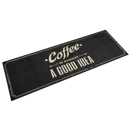 Vidaxx tapis de cuisine lavable texte café 60x180 cm velours