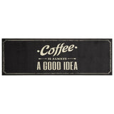 Vidaxx tapis de cuisine lavable texte café 60x180 cm velours