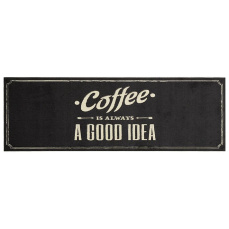 Vidaxx tapis de cuisine lavable texte café 60x180 cm velours