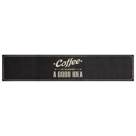 Vidaxx tapis de cuisine lavable texte café 60x300 cm velours