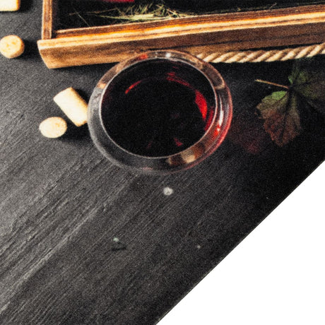 Vidaxx tapis de cuisine lavable imprimé bouteille de vin 45x150 cm velours
