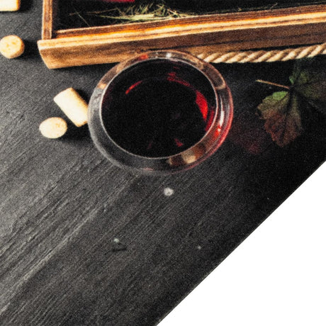 Vidaxx tapis de cuisine lavable imprimé bouteille de vin 60x180 cm velours
