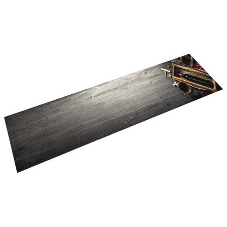 Vidaxx tapis de cuisine lavable imprimé bouteille de vin 60x300 cm velours