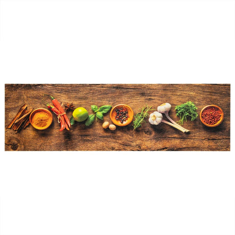 Vidaxx tapis de cuisine lavable imprimé à base de plantes 45x150 cm velours