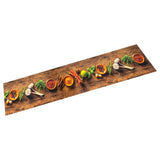 VidaXL Tapis de cuisine lavable imprimé à base de plantes 60x180 cm velours