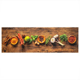 VidaXL Tapis de cuisine lavable imprimé à base de plantes 60x180 cm velours