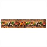 Vidaxx tapis de cuisine lavable imprimé à base de plantes 60x300 cm velours