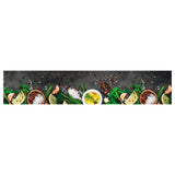 Vidaxx tapis de cuisine lavable imprimé à base de plantes 60x300 cm velours