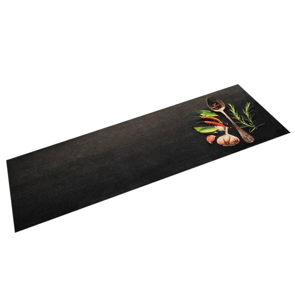 Vidaxx tapis de cuisine lavable imprimé à base de plantes 45x150 cm velours