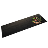 Vidaxx tapis de cuisine lavable imprimé à base de plantes 45x150 cm velours