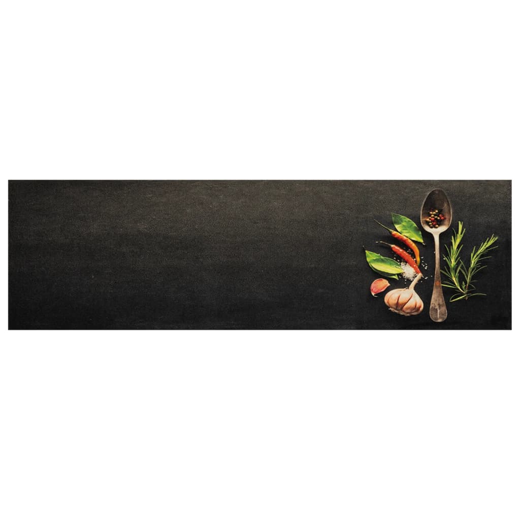 Vidaxx tapis de cuisine lavable imprimé à base de plantes 45x150 cm velours