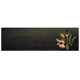 Vidaxx tapis de cuisine lavable imprimé à base de plantes 45x150 cm velours
