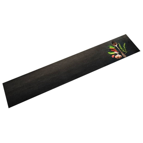 Vidaxx tapis de cuisine lavable imprimé à base de plantes 60x300 cm velours