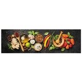 Vidaxx tapis de cuisine lavable imprimé à base de plantes 45x150 cm velours