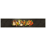 Vidaxx tapis de cuisine lavable imprimé à base de plantes 60x300 cm velours
