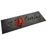 Vidaxx tapis de cuisine lavable texte de cuisson 60x180 cm velours