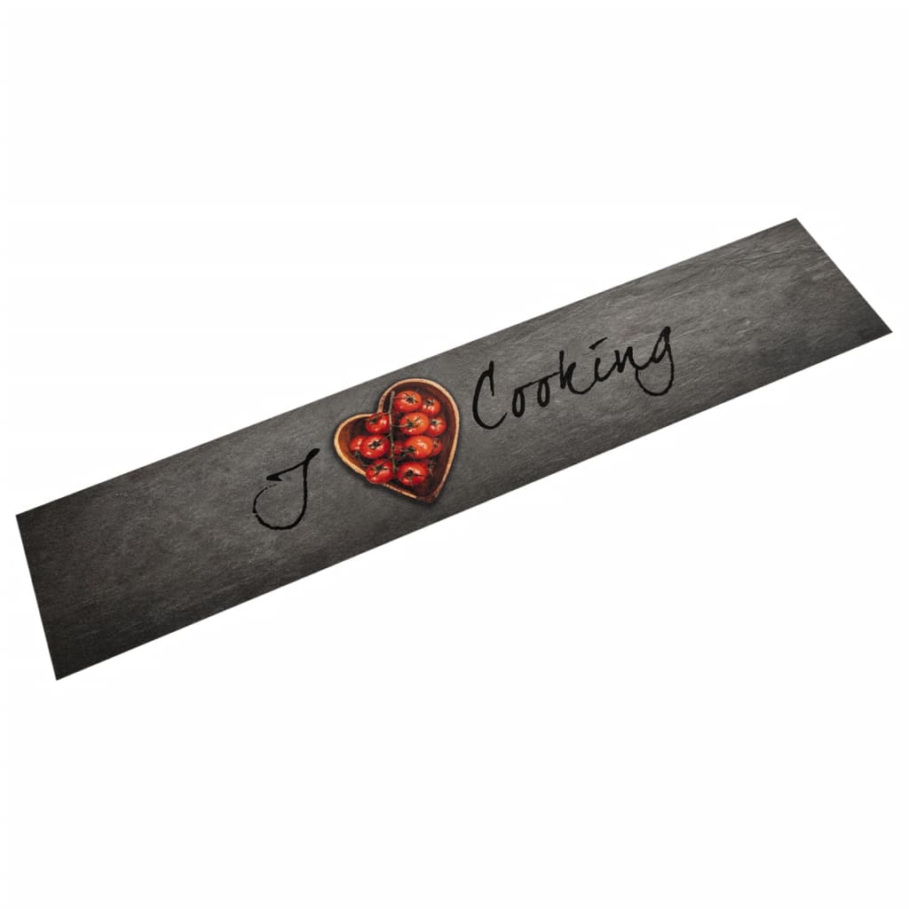 Vidaxx tapis de cuisine lavable texte de cuisson 60x300 cm velours