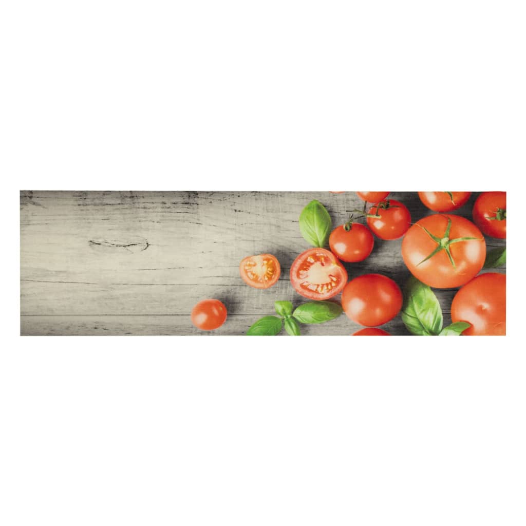 Vidaxx tapis de cuisine lavable imprimé tomate 45x150 cm velours
