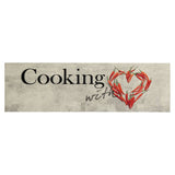 Vidaxx tapis de cuisine lavable texte poivre 45x150 cm velours