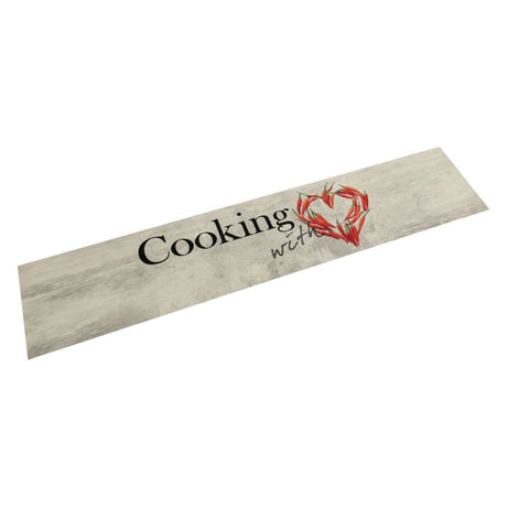 Vidaxx tapis de cuisine lavable texte poivre 60x300 cm velours