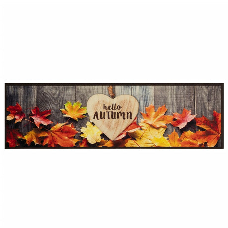 Vidaxx tapis de cuisine lavable imprimé automne 45x150 cm velours