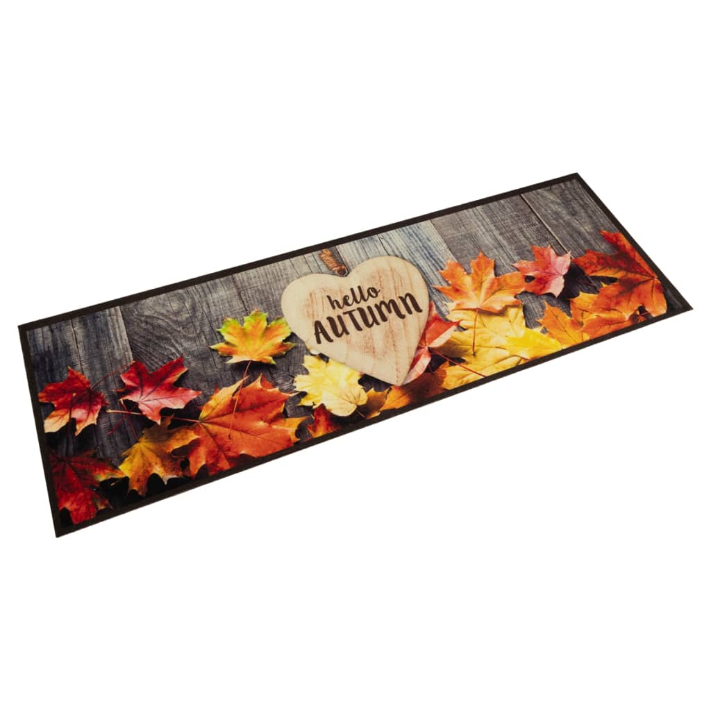 Vidaxx tapis de cuisine lavable imprimé automne 60x180 cm velours