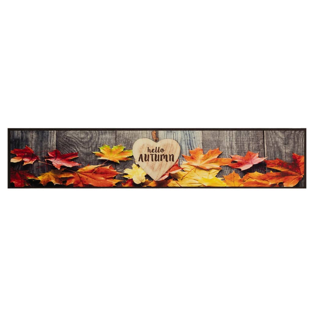 Vidaxx tapis de cuisine lavable imprimé automne 60x300 cm velours