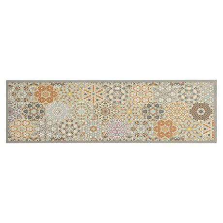 Vidaxx tapis de cuisine lavable hexagone imprimé pastel 45x150 cm velours