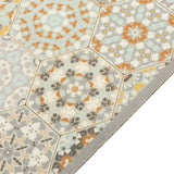 Vidaxx tapis de cuisine lavable hexagone imprimé pastel 60x180 cm velours
