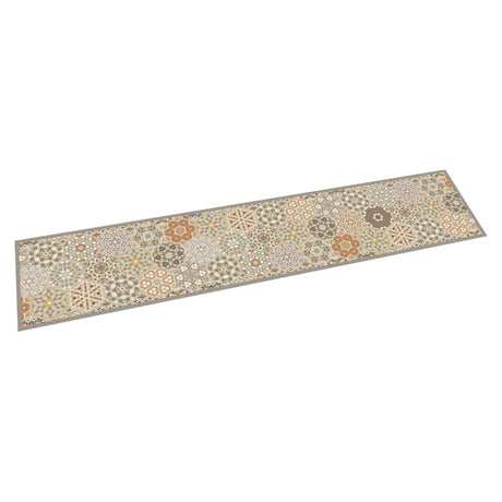 Vidaxx tapis de cuisine lavable hexagone imprimé pastel 60x300 cm velours