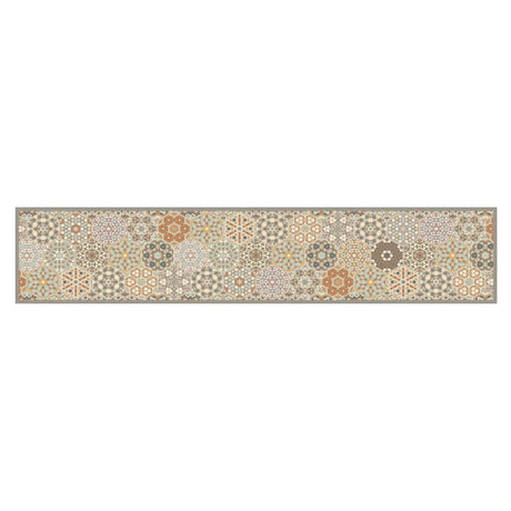 Vidaxx tapis de cuisine lavable hexagone imprimé pastel 60x300 cm velours