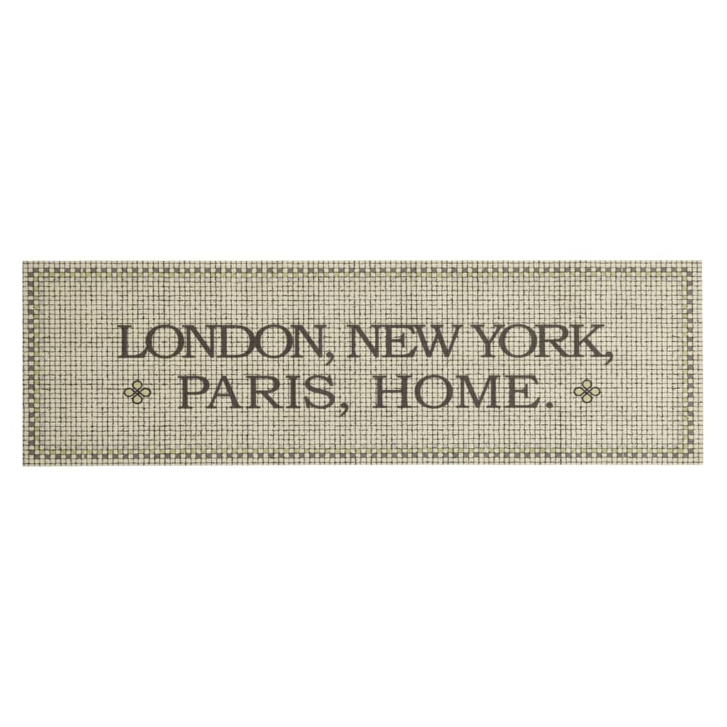 Vidaxx tapis de cuisine lavable texte maison 45x150 cm velours