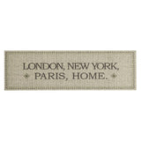Vidaxx tapis de cuisine lavable texte maison 45x150 cm velours
