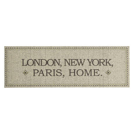 Vidaxx tapis de cuisine lavable texte maison 60x180 cm velours