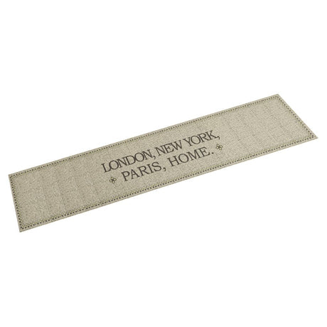 Vidaxx tapis de cuisine lavable texte maison 60x300 cm velours