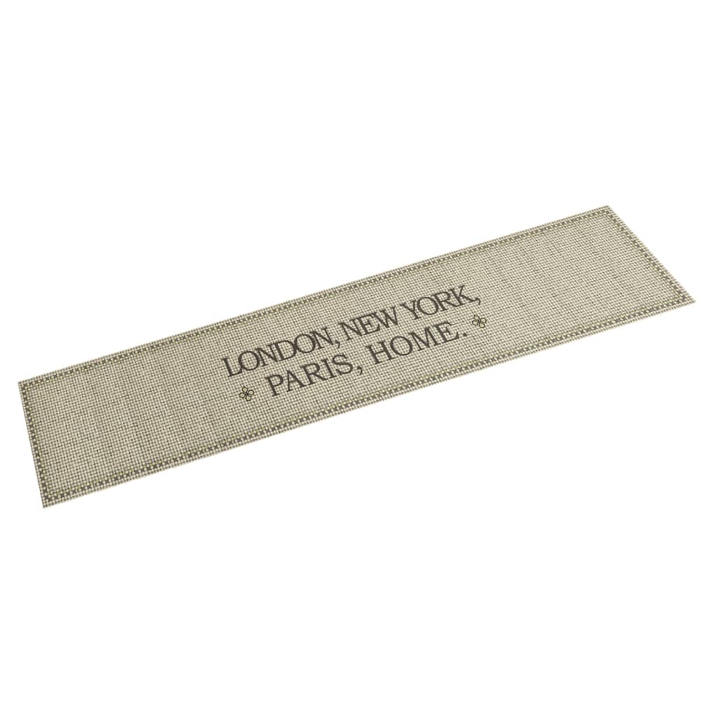 Vidaxx tapis de cuisine lavable texte maison 60x300 cm velours