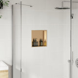 Niche de douche Vidaxx 32x32x9 cm acier inoxydable brossé doré