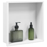 Vidaxx niche de douche 32x32x9 cm acier inoxydable blanc mat