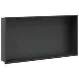 Vidaxx niche de douche 62x32x9 cm acier inoxydable noir mat