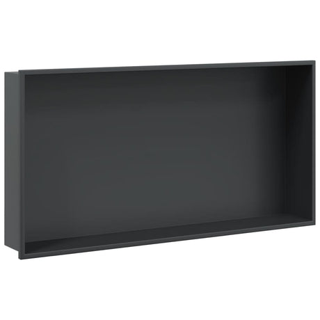 Vidaxx niche de douche 62x32x9 cm acier inoxydable noir mat
