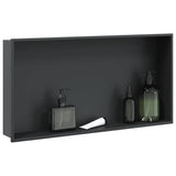 Vidaxx niche de douche 62x32x9 cm acier inoxydable noir mat