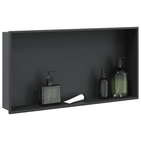 Vidaxx niche de douche 62x32x9 cm acier inoxydable noir mat
