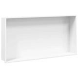 Vidaxx niche de douche 62x32x9 cm acier inoxydable blanc mat