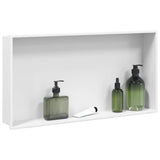 Vidaxx niche de douche 62x32x9 cm acier inoxydable blanc mat