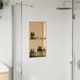 Niche de douche Vidaxx 32x62x9 cm acier inoxydable brossé doré