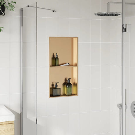 Niche de douche Vidaxx 32x62x9 cm acier inoxydable brossé doré