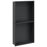 Vidaxx niche de douche 32x62x9 cm acier inoxydable noir mat