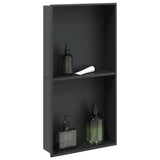 Vidaxx niche de douche 32x62x9 cm acier inoxydable noir mat